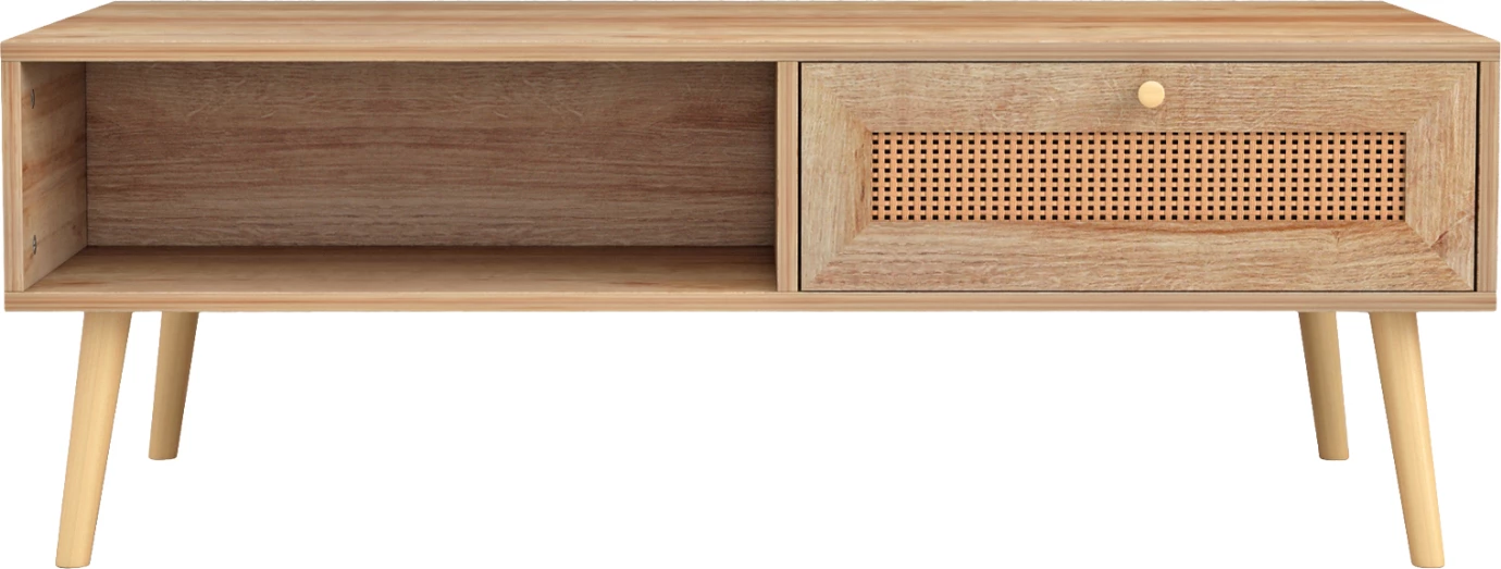 Tavolinë kafeje COLM melaminë rattan FH9224.11 ngjyrë natyrale 110x59x39,5Hcm