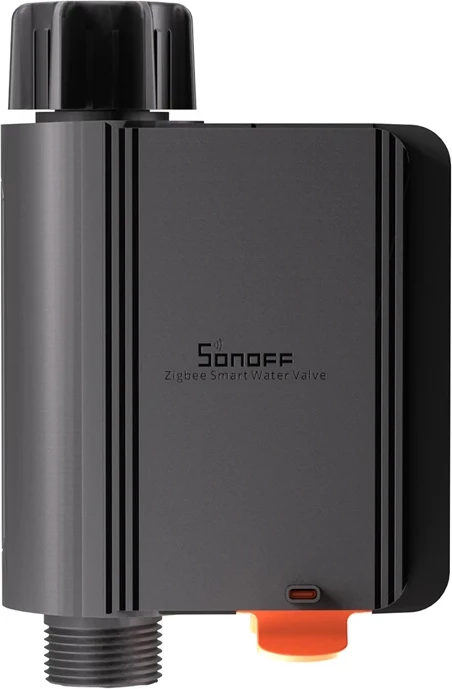 Valvulë smart për ujitje Sonoff SWV-BSP, ZigBee, 3/4", e zezë