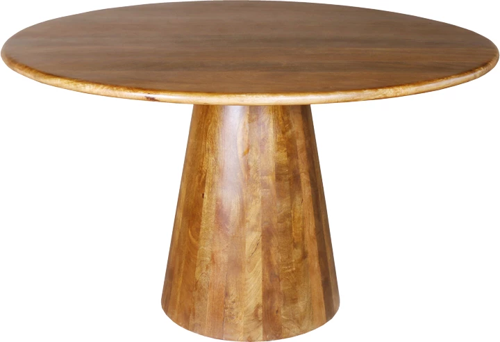 Tavolinë e rrumbullakët Rahma, dru mango, ngjyrë natyrale, D120x77cm