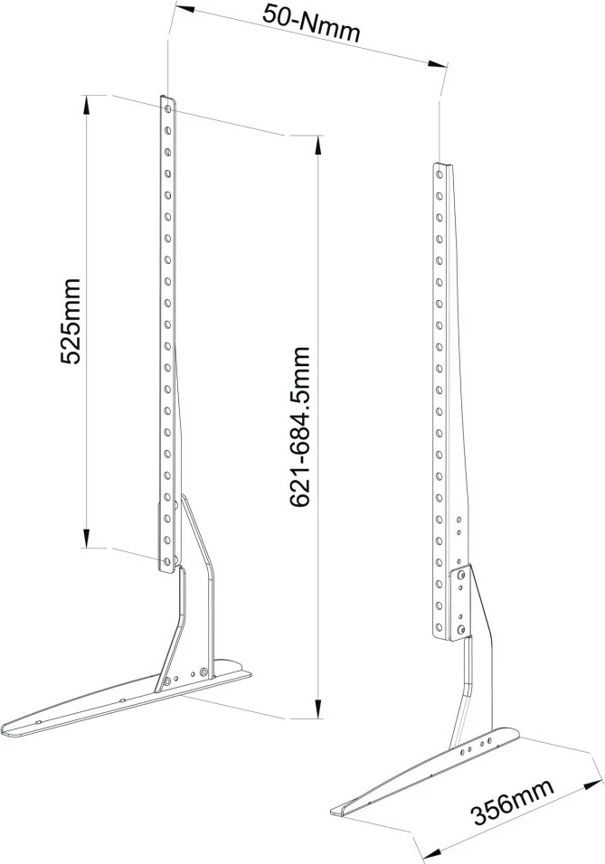 Këmbë TV ART STO SD-20 për 23-75 inç, deri 40kg, VESA 800x400, e zezë