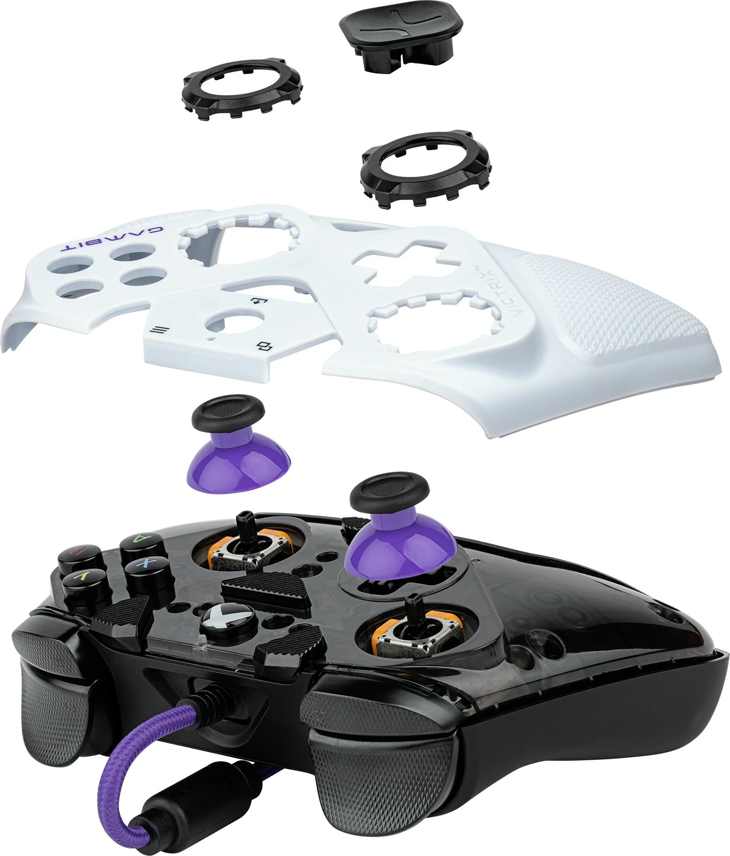 Gamepad PDP Victrix Gambit, PC, Xbox One, Xbox Series S/X, i zi, i bardhë