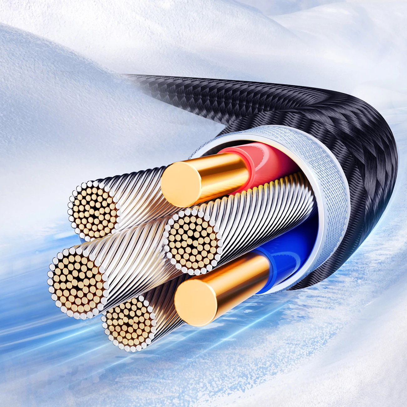 Kabllo Joyroom S-A42 Crystal-Clear Series, USB-A në USB-C, 1.2m, 3A, e zezë