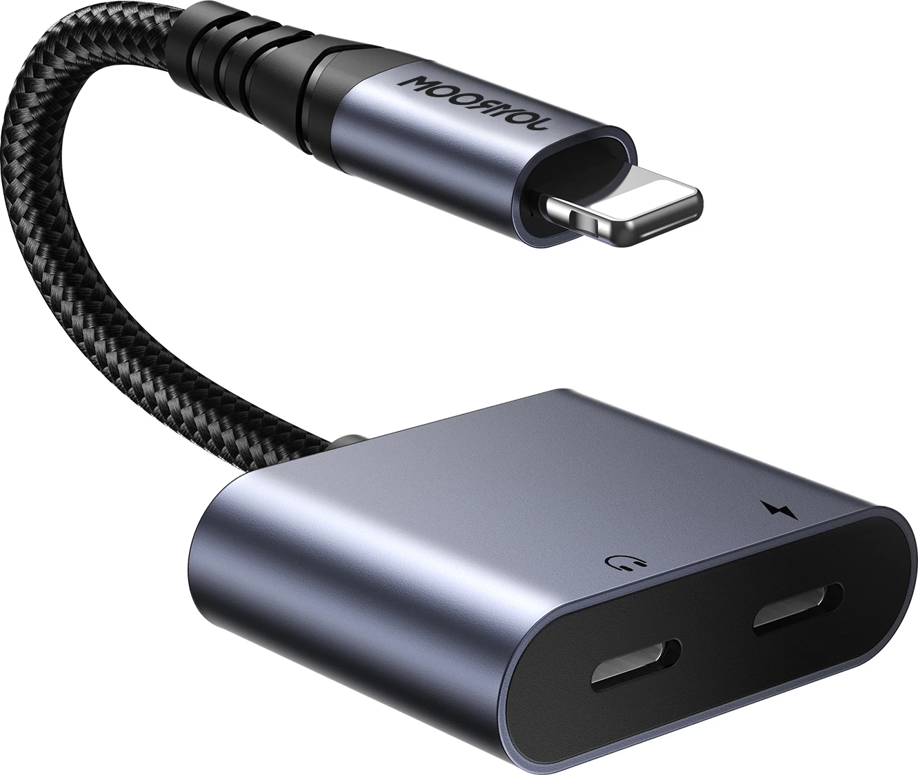 Adapter Lightning Joyroom SY-L02 2-në-1 me DAC, i zi