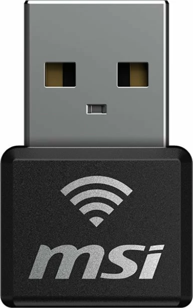 Adapter Wi‑Fi USB MSI AX1800 Nano GUAX18N, Wi‑Fi 6, dual-band 2.4/5 GHz, deri 1774 Mbps, USB 2.0, i zi