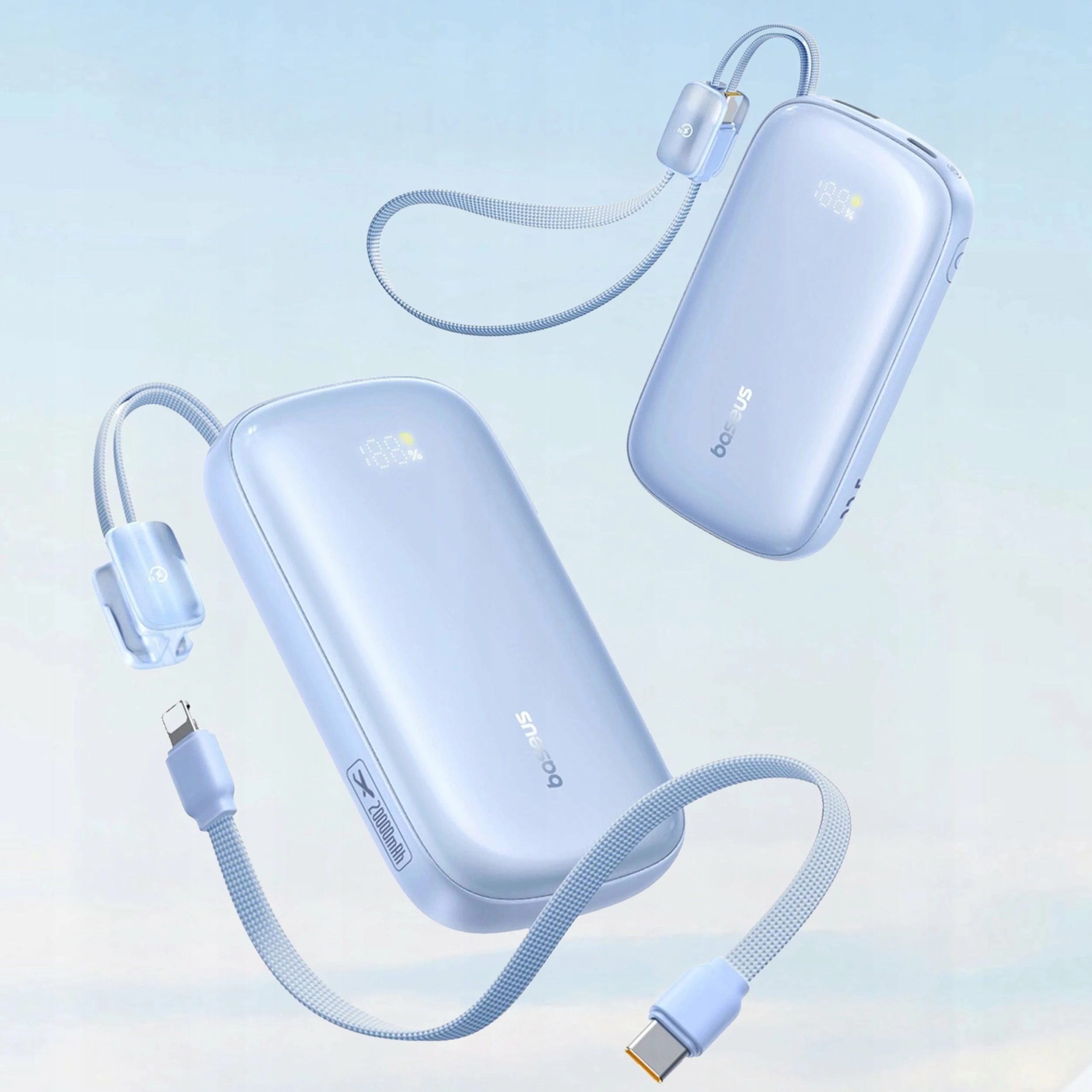 Powerbank Baseus EnerFill FC21 Qpow 3 Ultra 20000mAh 22.5W me ekran, Blu