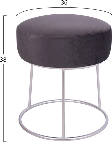 Karrige Karlo FH8411.01, ngjyrë gri, bazë argjendi, 36x38 cm