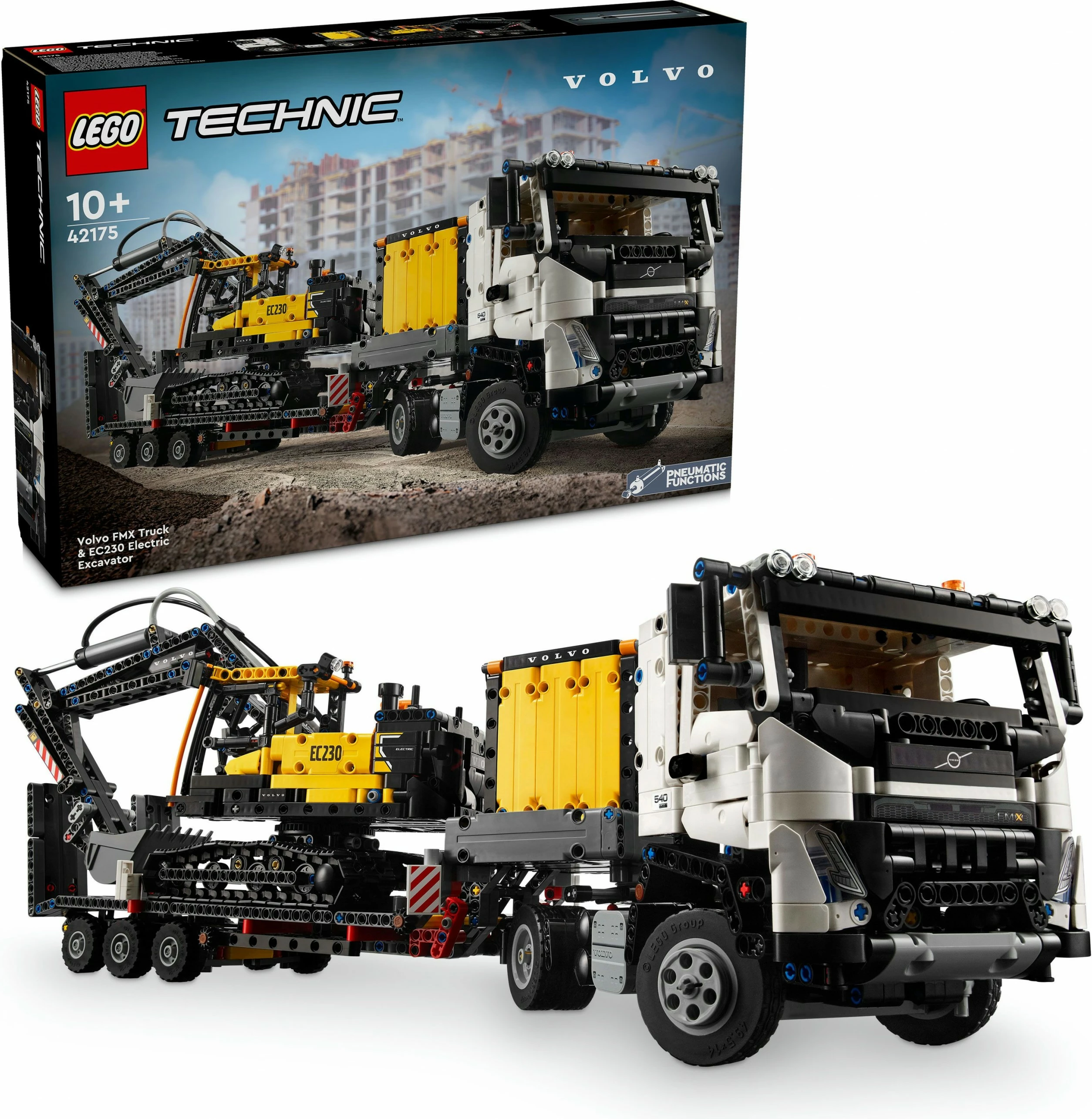 Set ndërtimi LEGO Volvo FMX Truck & EC230 Electric Excavator, 2274 pjesë, shumëngjyrësh