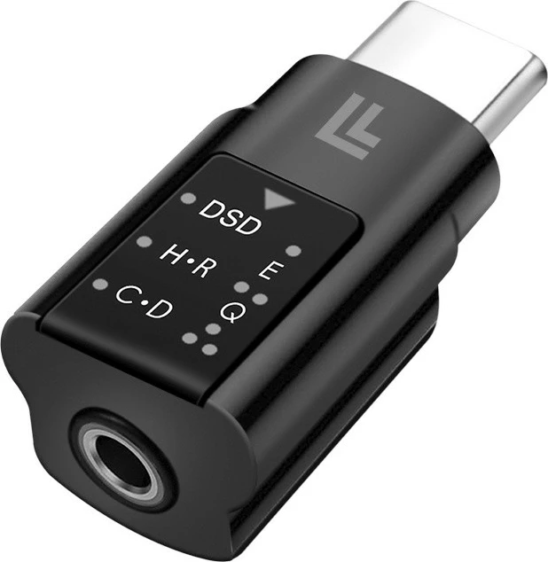 Adapter audio LogiLink KKLLIZ000UA0424, USB-C në 3.5mm, me DAC dhe EQ, Zi