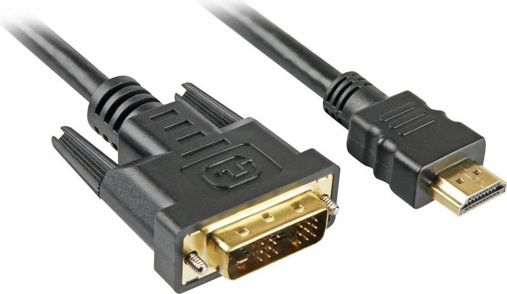Kabllo HDMI në DVI-D Sharkoon 3m, e zezë