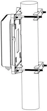 Switch ALLNET i pa menaxhuar outdoor 3 Port Gigabit 100W, Kit për montim në shtyllë
