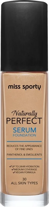Fondatinë serum për femra Miss Sporty Naturally Perfect Hydrating Serum Foundation 30, 30ml, nr. 30