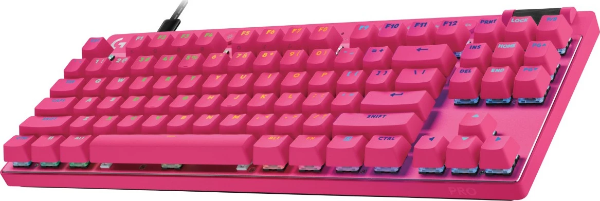 Tastierë Logitech PRO X TKL RAPID, magenta, US layout