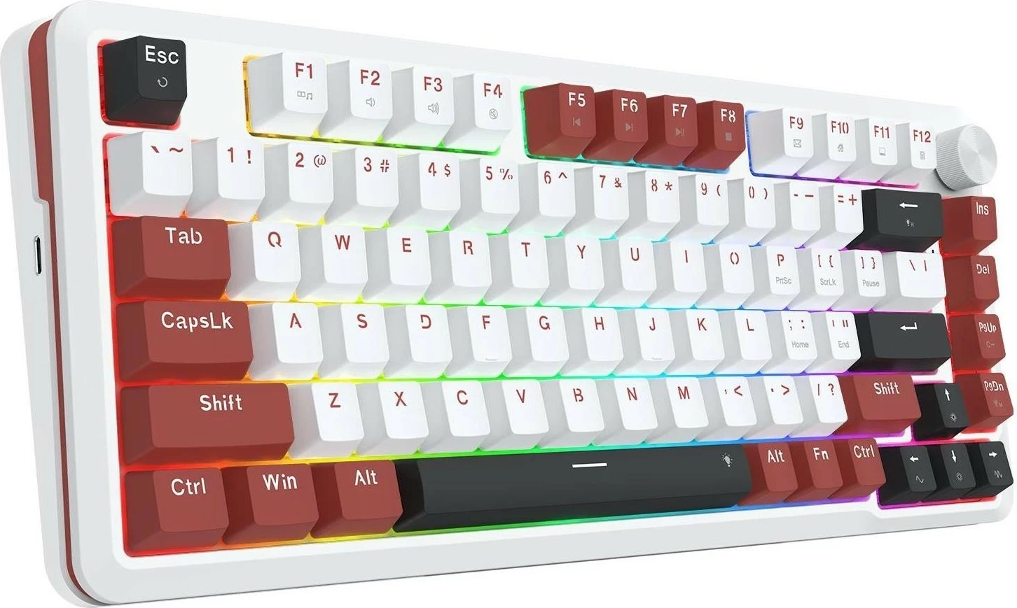 Tastierë Redragon K721WRB-RGB Stormhunter, RGB, e bardhë