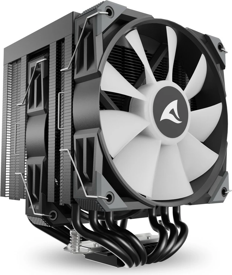 Ftohës ajri Sharkoon A60 RGB, 2x120mm, 6 heatpipe, i zi