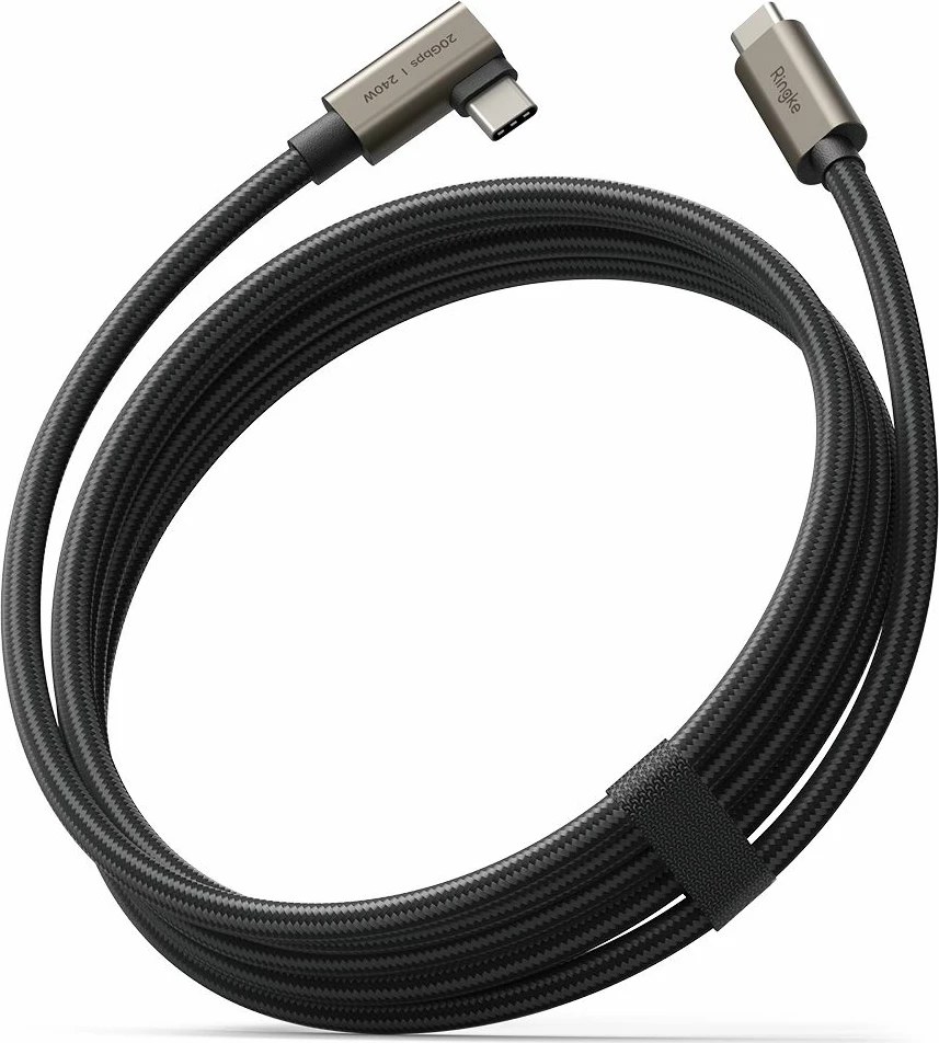 Kabllo USB-C Ringke 3.2 Gen 2x2, 2m, 240W, e zezë