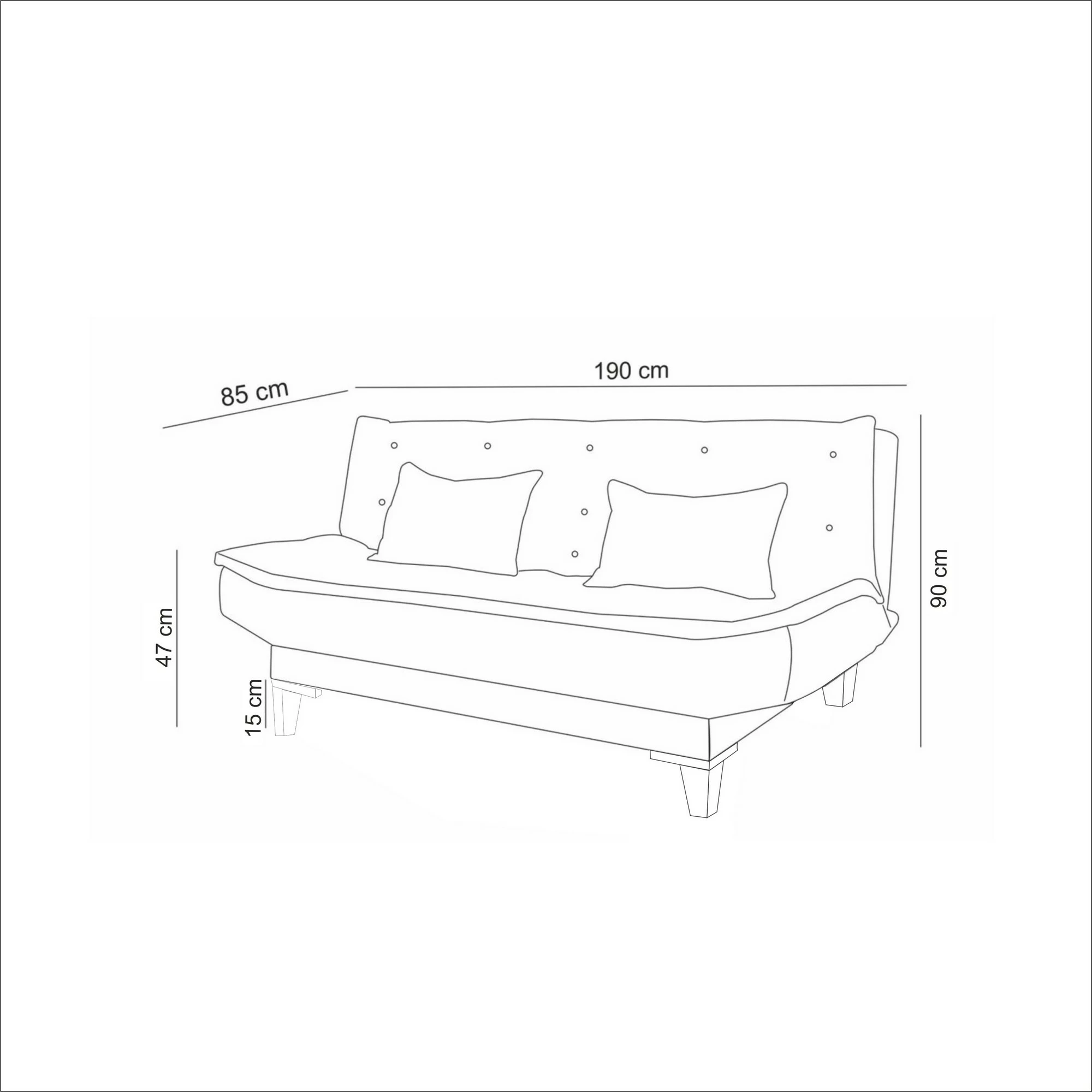 Set divan-krevat dhe karrige, ngjyrë e gjelbër, Atelier del Sofa, Santo-TKM03-1070