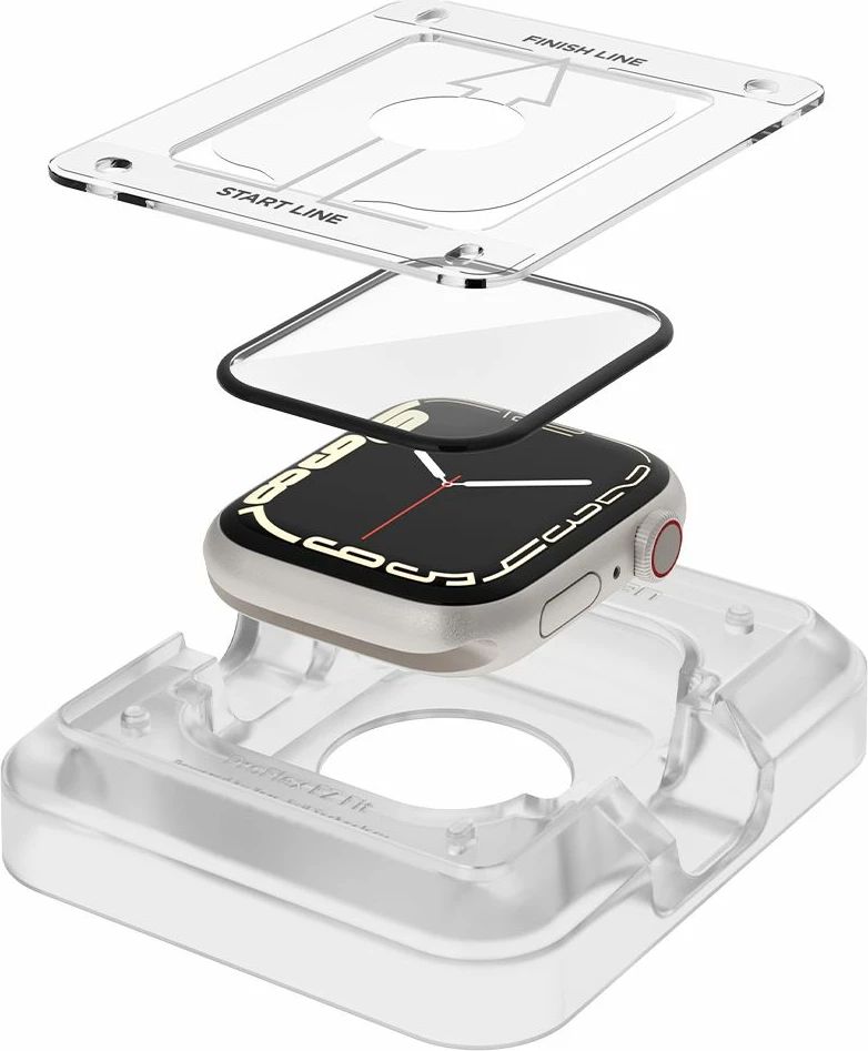 Xham mbrojtës për Apple Watch 7/8 41mm Spigen ProFlex EZ Fit, set 2 copë