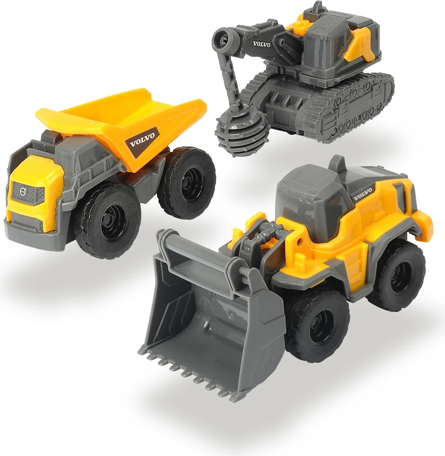 Set lodrash ndërtimi Dickie Volvo, 3 copë, plastikë, gri/verdhe