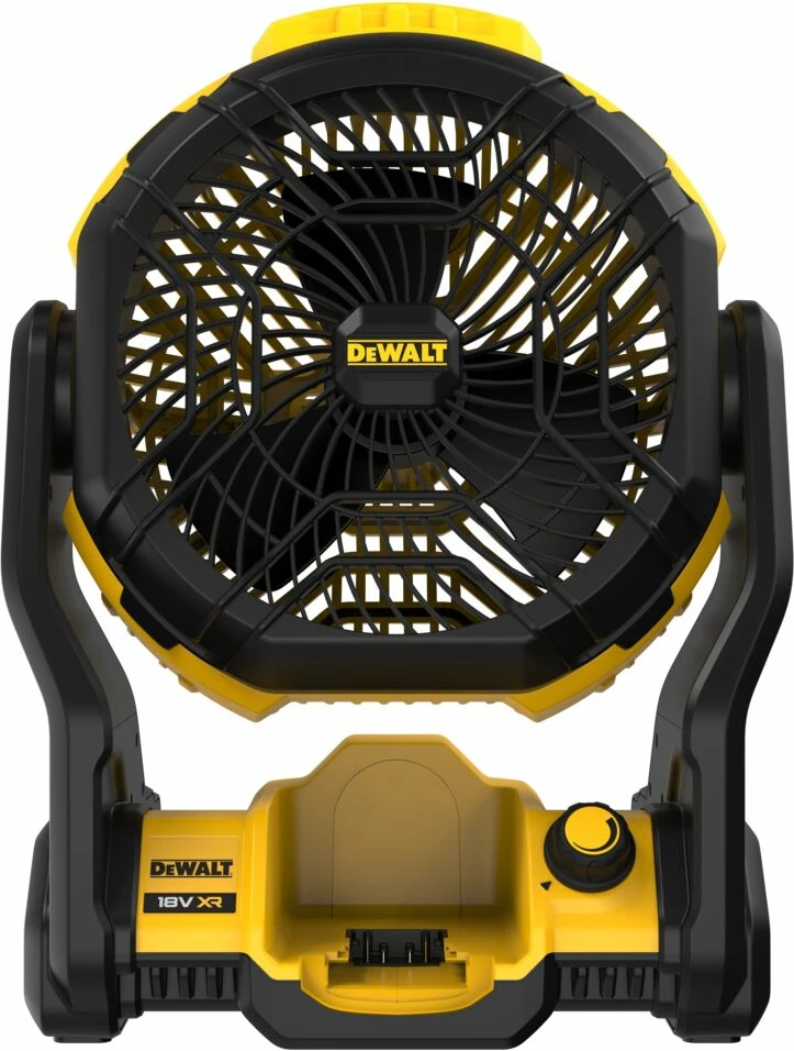 Ventilator me bateri DeWalt DCE512N 18V, kokë rrotulluese 180°, 18 m³/min, vetëm trup, verdhë/zi