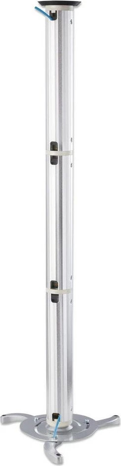 Mbajtës projektori MANHATTAN universal, tavan, rrotullim 360°, lartësi 13-106cm, 10kg, argjend