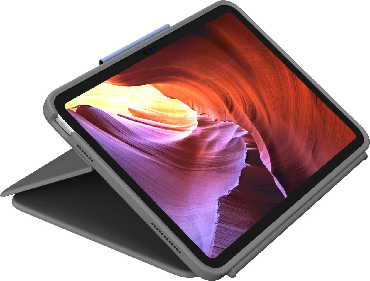 Mbështjellës me tastierë Logitech Rugged Folio për iPad 10th Gen, gri