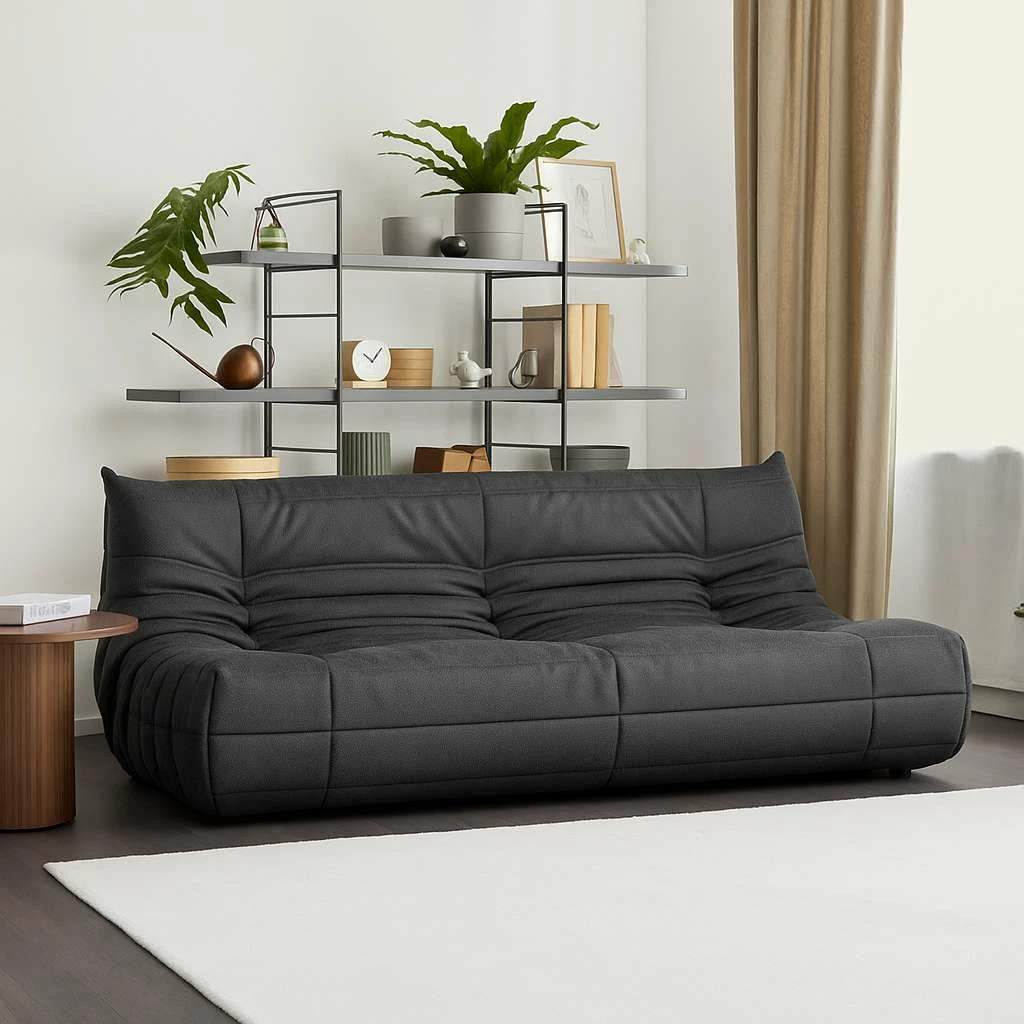 Divan treshe Atelier del Sofa, ngjyrë gri e errët, Bocek