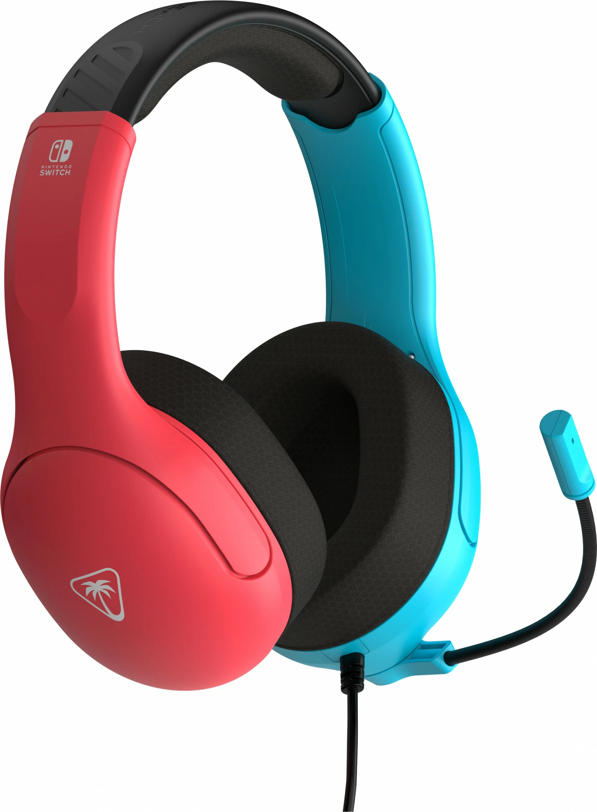 Kufje Turtle Beach Airlite Fit, gaming, mikrofon, 3.5mm, Neon Blue & Red