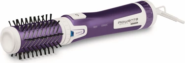 Brushë rrotulluese flokësh Rowenta CF9530F0 1000W, 2 koka 30mm/50mm, jonizim, qeramike, 2-në-1, vjollcë/bardhë