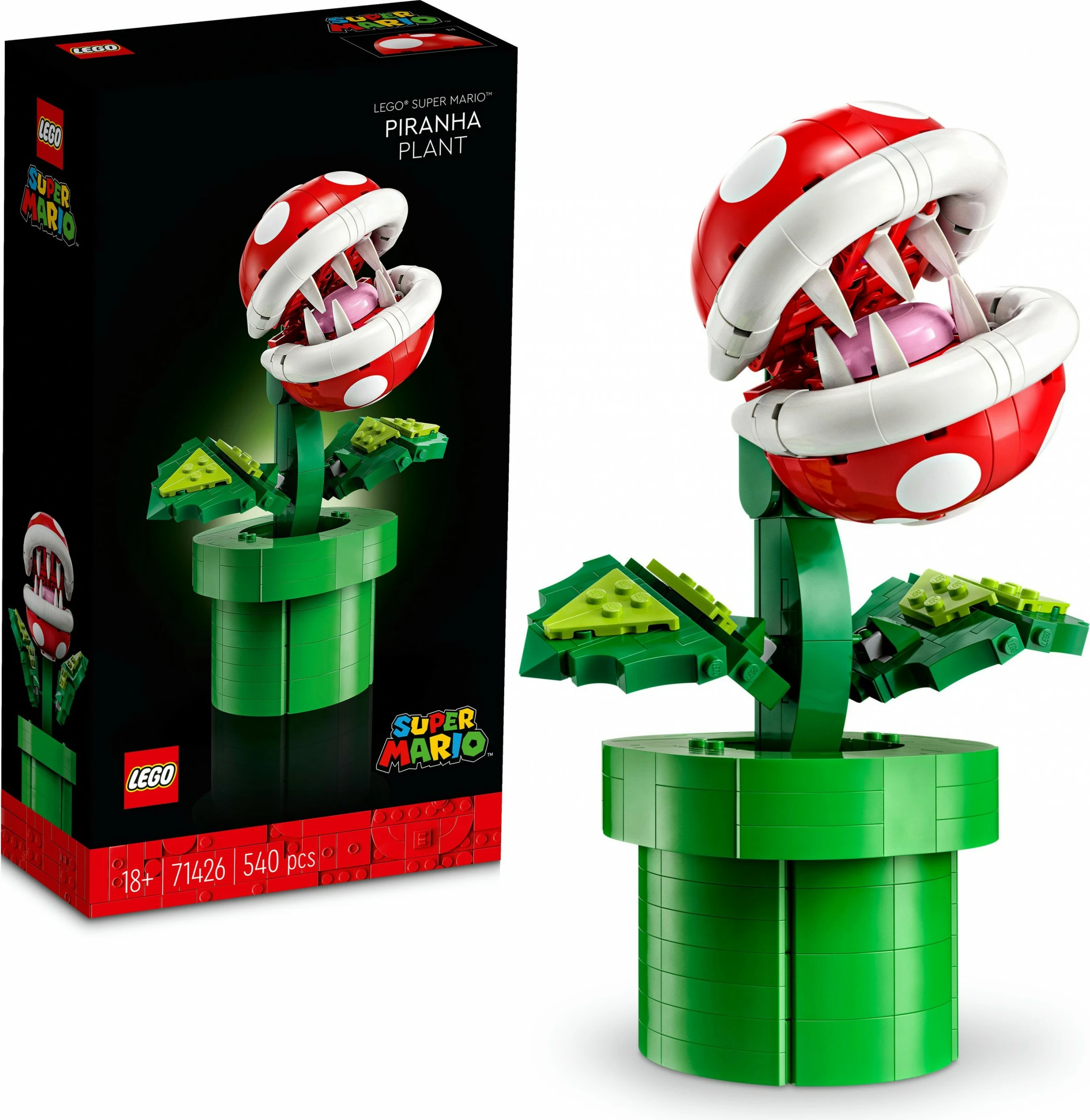 Set ndërtimi LEGO Super Mario Piranha Plant, 540 copë, shumëngjyrësh
