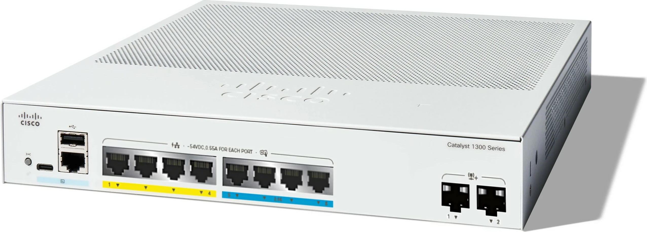 Switch Cisco Catalyst C1300-8MGP-2X, Managed, L2/L3, Gigabit Ethernet, PoE, Rack mounting