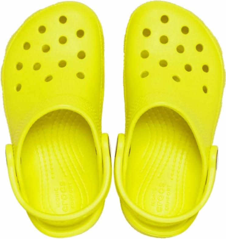 Papuqe për fëmijë Crocs, të verdha
