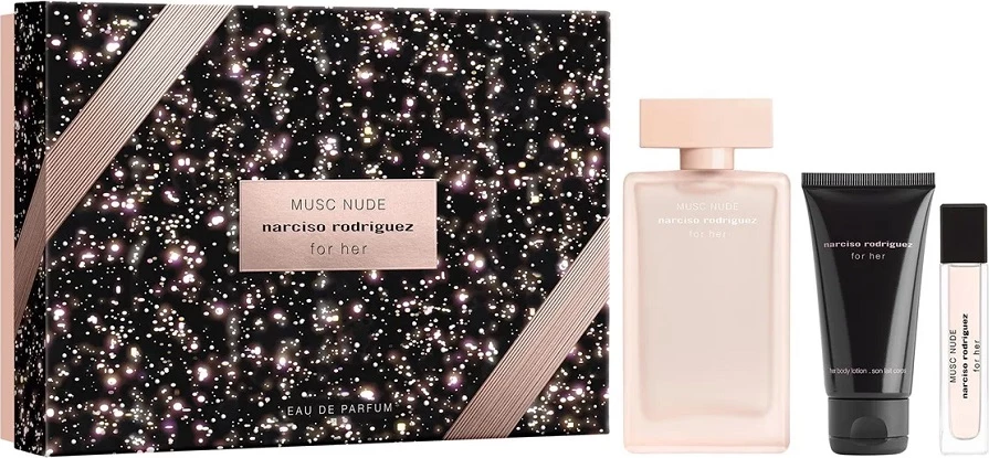 Set Eau de Parfum për femra Narciso Rodriguez For Her Musc Nude 100ml + 10ml + 50ml