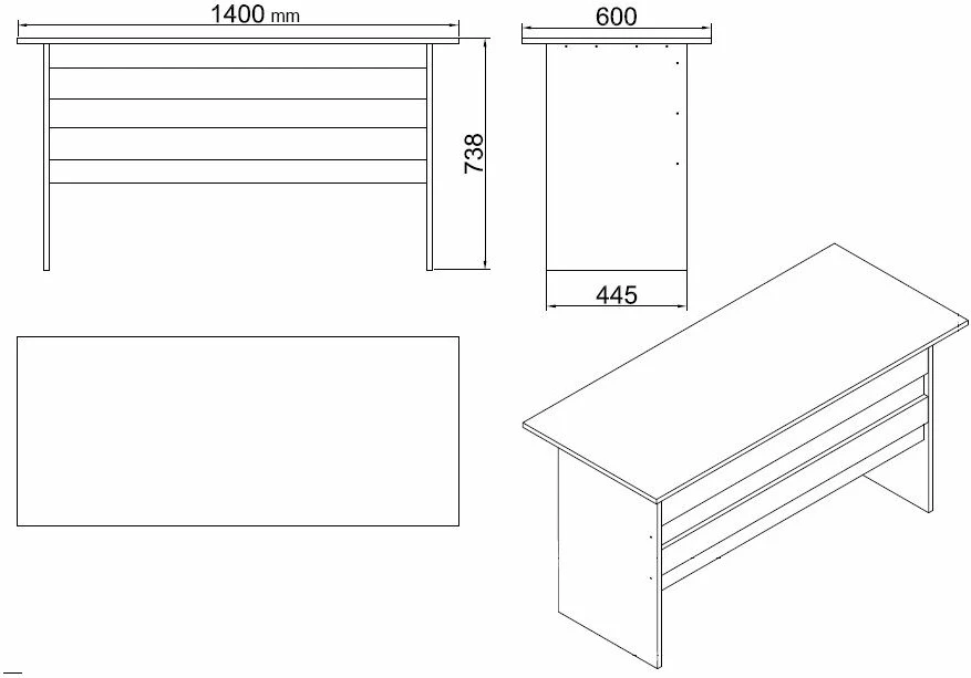 Set mobiljesh për zyre Hanah Home, Vo15-Ba