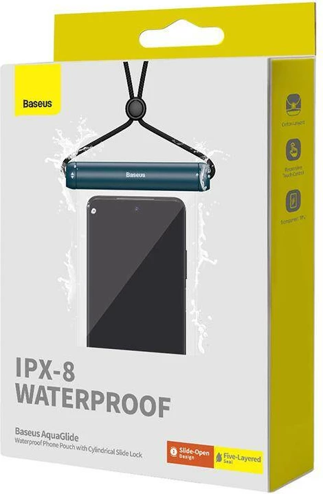 Mbështjellës i papërshkueshëm nga uji për celular Baseus AquaGlide, cilindër bllokues, blu