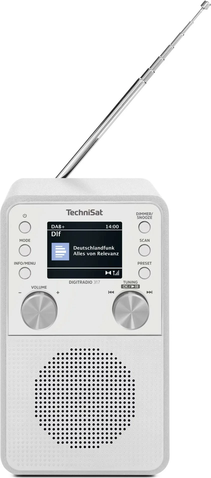 Radio digjitale TechniSat DigitRadio 317, DAB+, FM, e bardhë