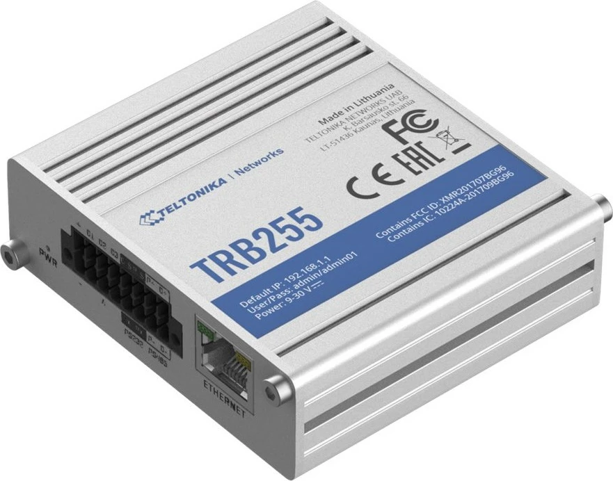 Gateway industrial Teltonika TRB255, Dual SIM LTE, Gri