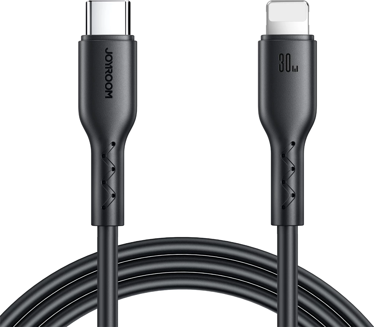 Kabllo Joyroom Flash-Charge Series SA26-CL3 USB-C në Lightning, 1m, 30W, e zezë