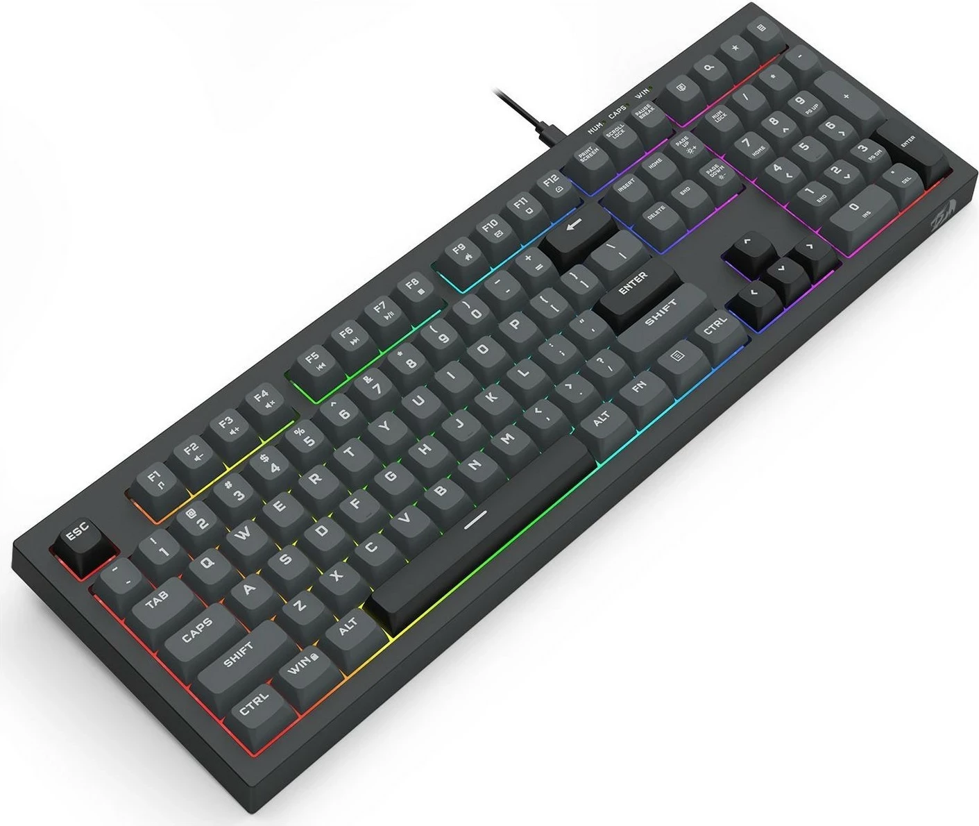 Tastierë Redragon K518 Crux, RGB, me kabllo, full-size, e zezë