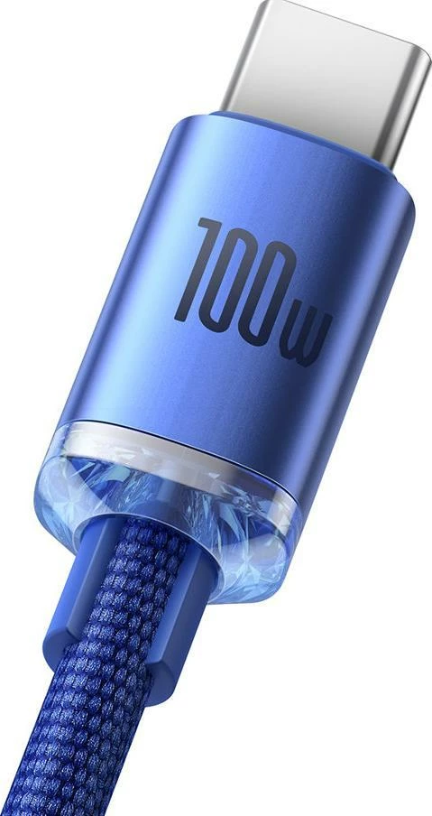 Kabllo USB-A në USB-C Baseus Crystal Shine CAJY000503 2m 100W Blu