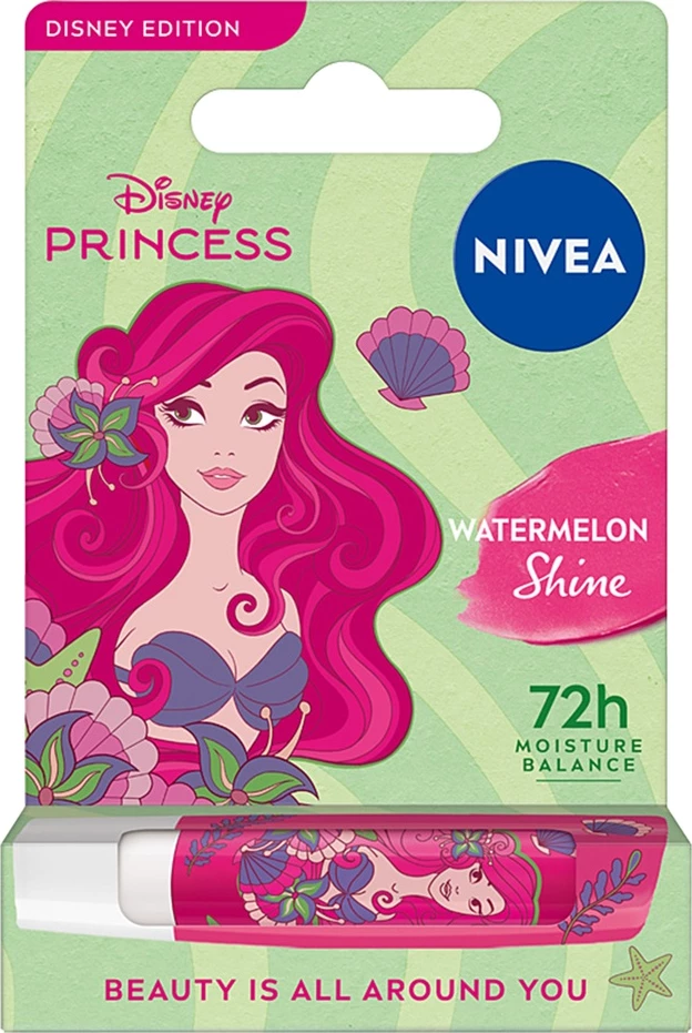 Buzëkuq Nivea Disney Edition Watermelon Shine për femra, 4.8g