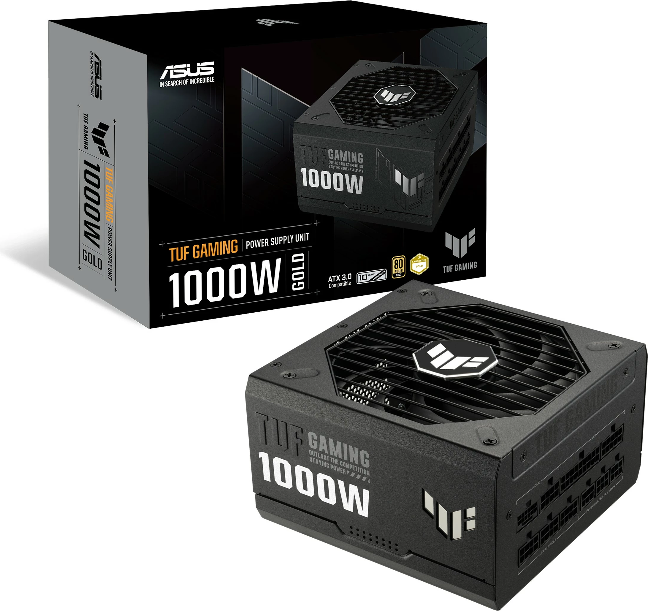 Kasë energjie ASUS TUF Gaming 1000W, 80 PLUS Gold, plotësisht modulare, e zezë