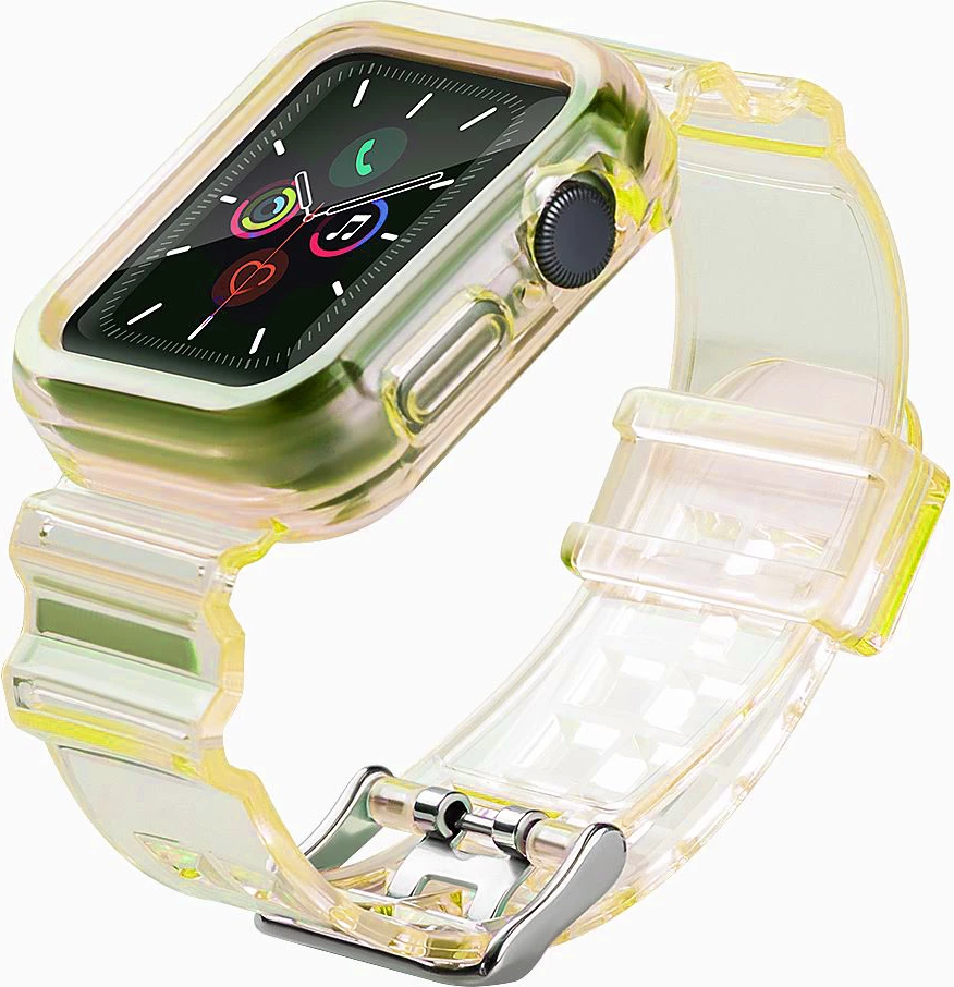 Rrip dhe mbështjellës Hurtel për Apple Watch 2/3 38mm, e verdhë