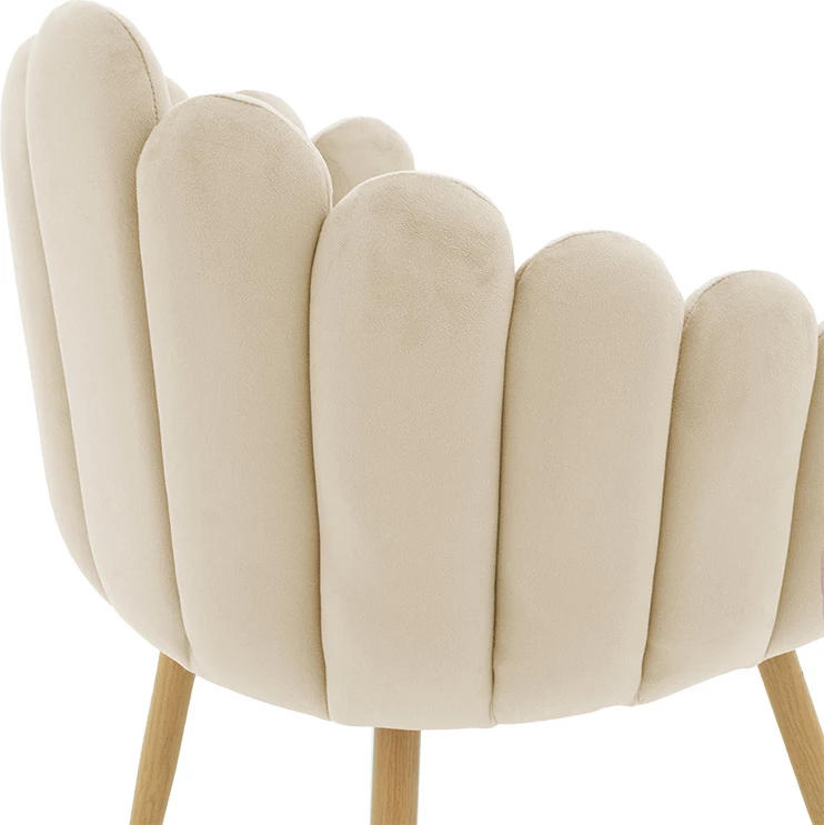 Karrige Briella këmbë metalike natyrale-velur ngjyrë ecru