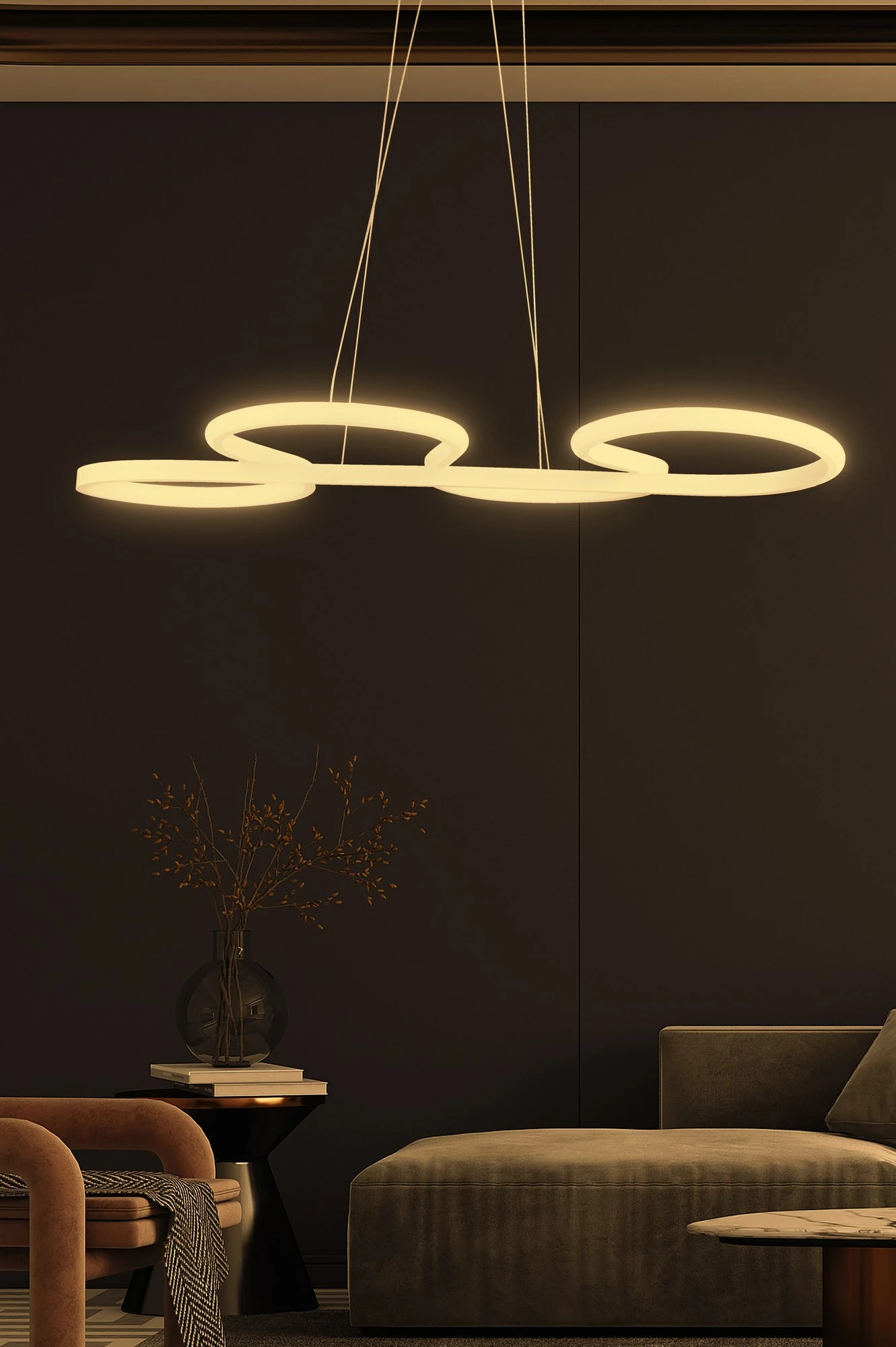 Llambë tavani Opviq, Swing, e bardhë, dritë e verdhë