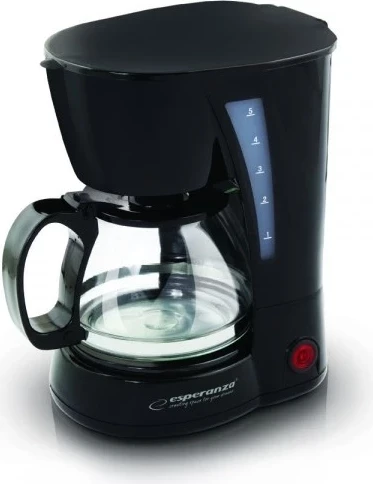 Aparat për kafe Esperanza Robusta EKC006, 0.6 L, 650W, i zi