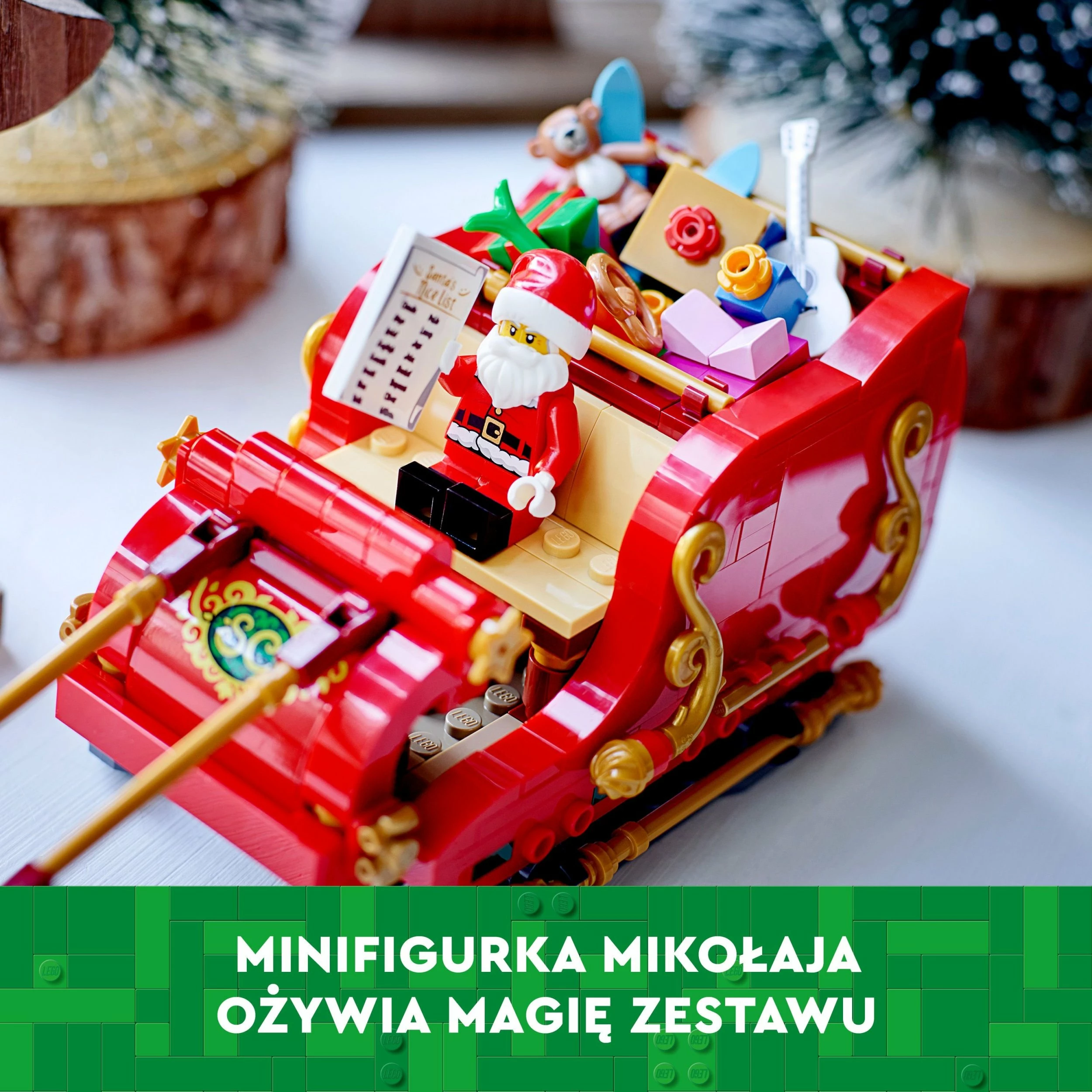 Set ndërtimi LEGO Santa's Sleigh 40499, 343 elemente, 9+