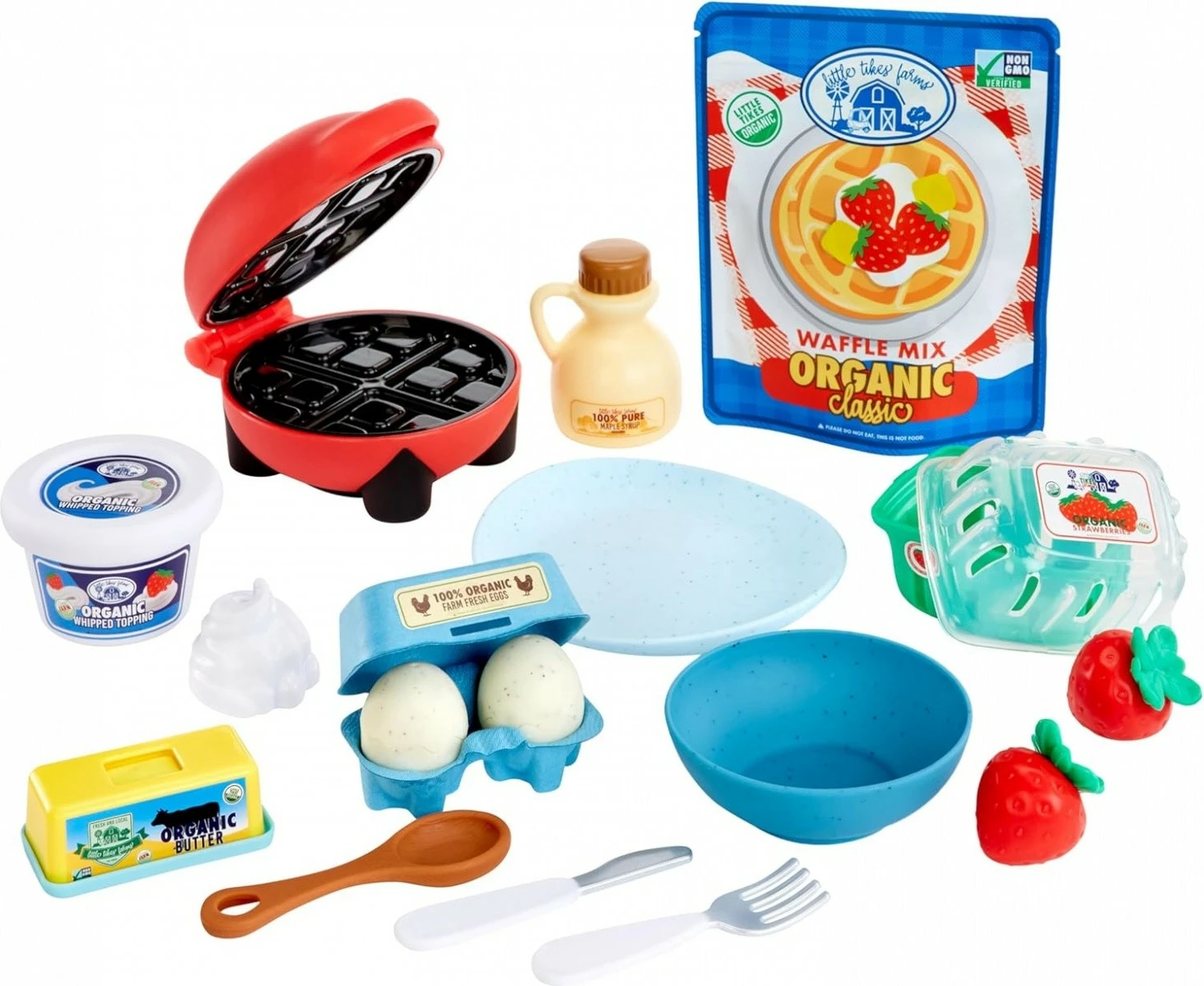 Set lodrash për vafla Little Tikes Creative Chefs me 18 aksesorë, shumëngjyrësh
