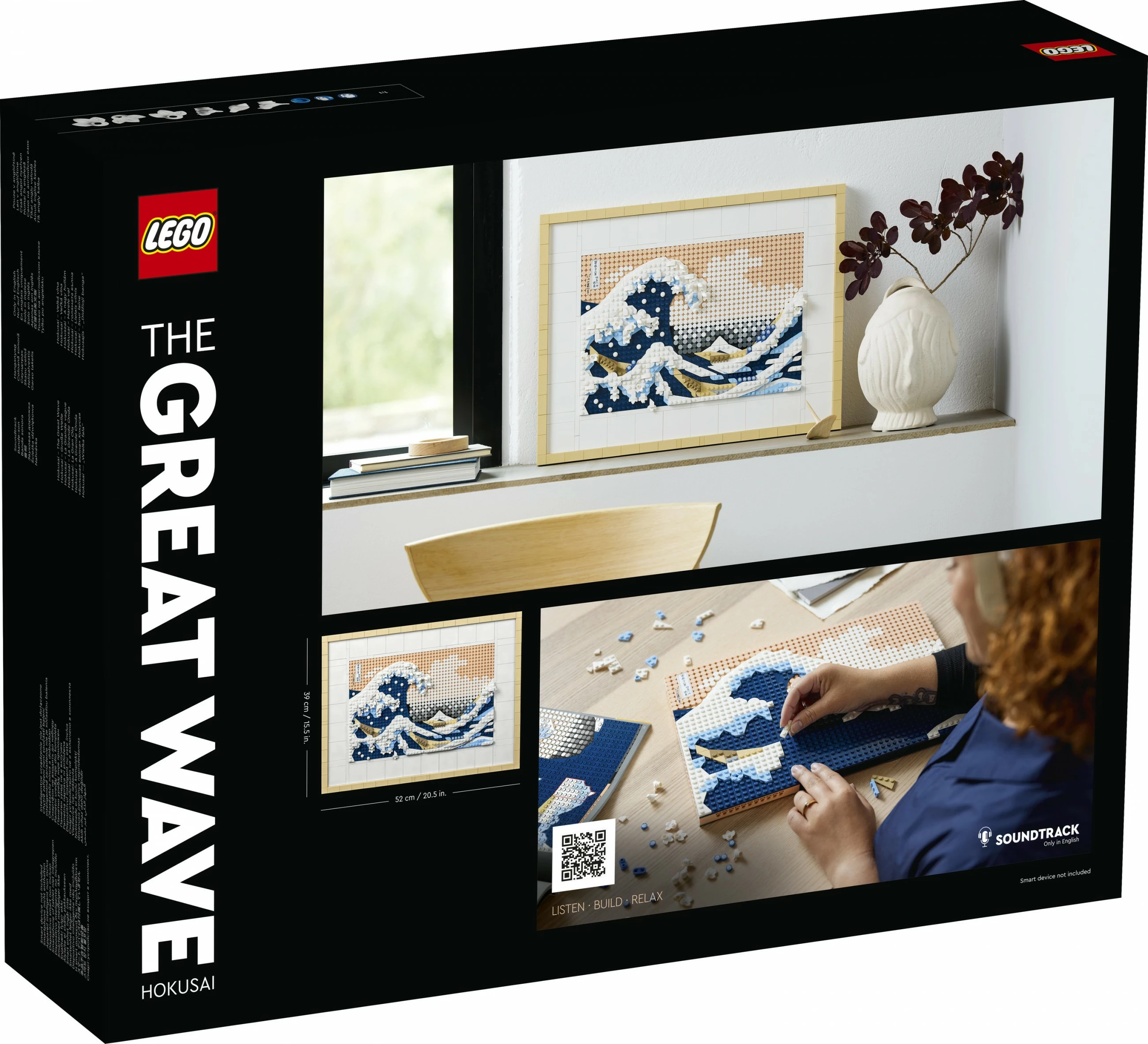 Set ndërtimi LEGO Art Hokusai – The Great Wave, 1810 pjesë, shumëngjyrësh