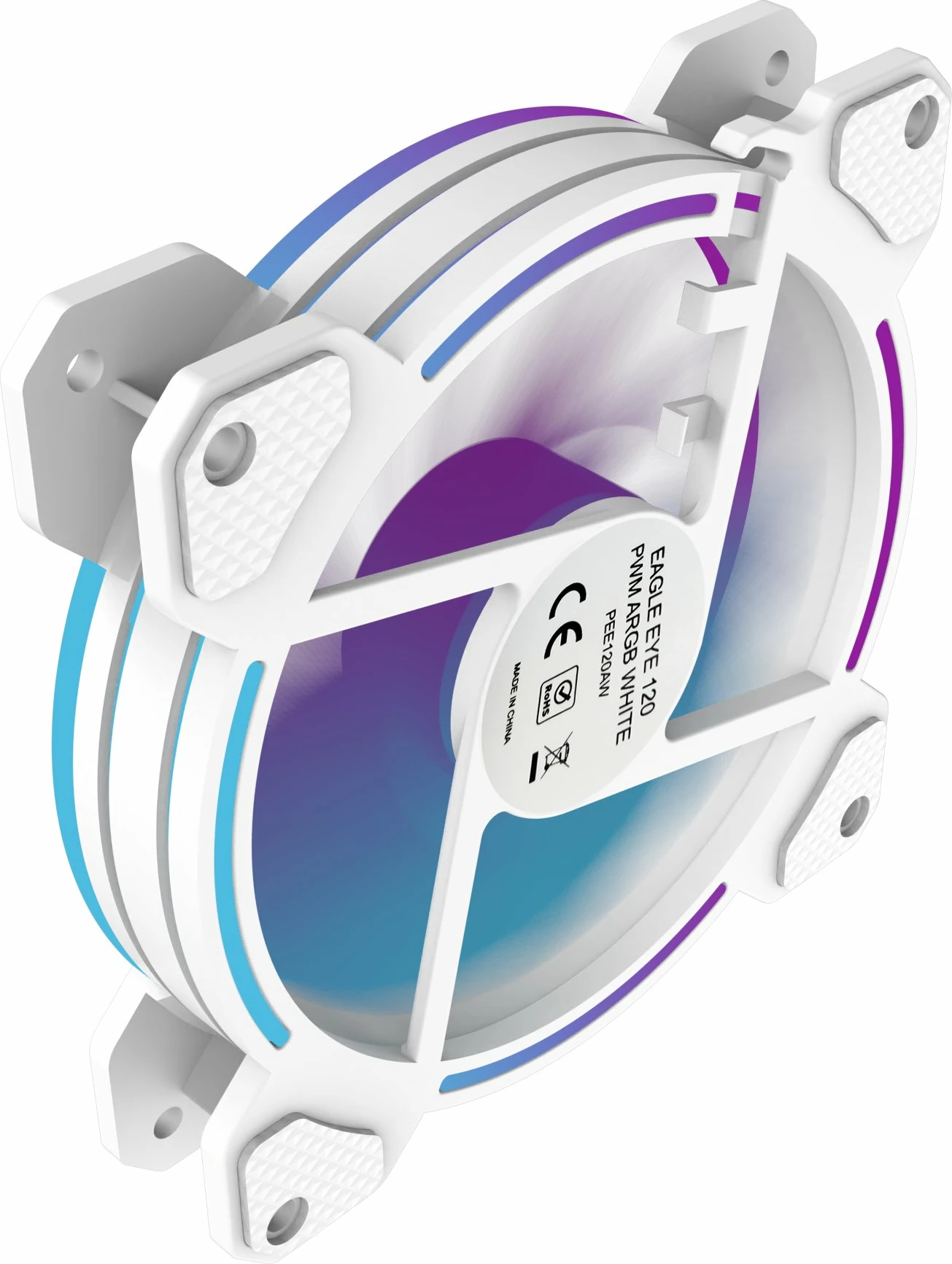Ventilator PC PREYON Eagle Eye 120mm PWM ARGB, bardhë, 1 copë