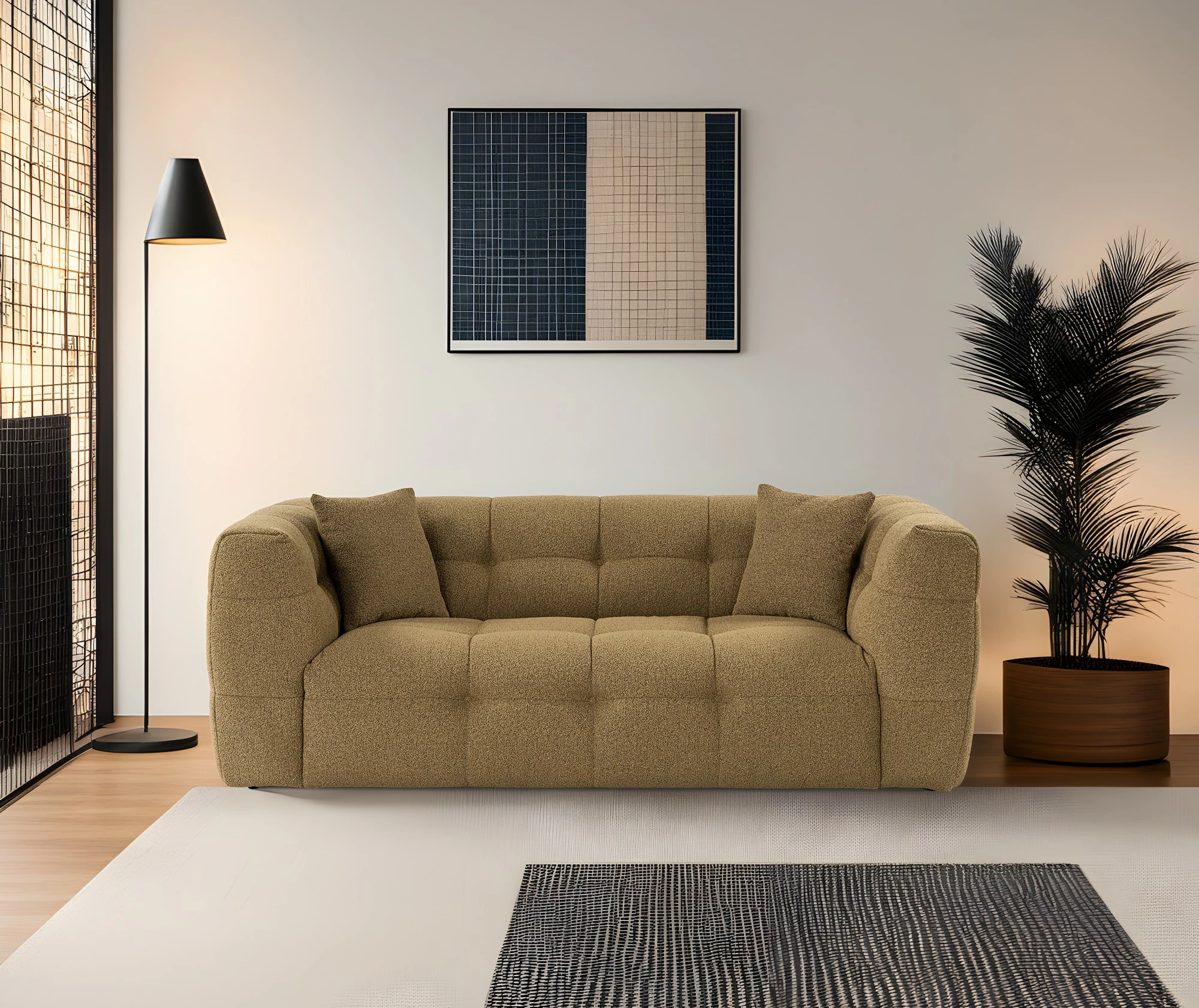 Divan dy vendësh, ngjyrë kaki, Atelier del Sofa, Cady 2